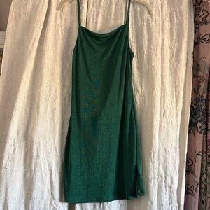 Camila Coelho Strapless Dress in Deep Green